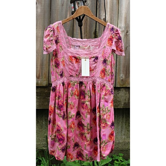 New w/Tags Love Shack Fancy Nutmeg Dress in Wild Pink, sz 6 - Picture 4 of 13